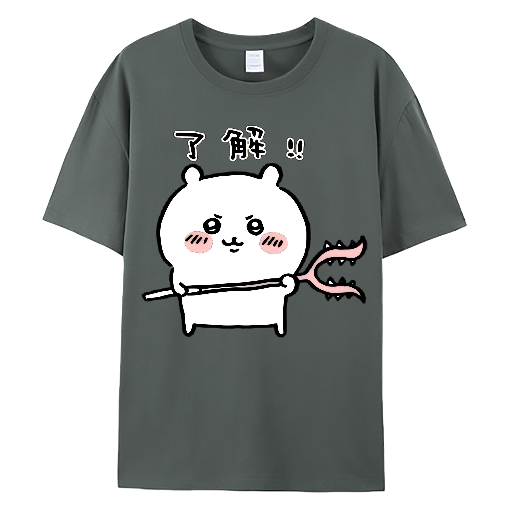 （画像用） ちいかわ ちいかわ Chii-kawa chiikawa 綿100％ メンズ半袖Tシャツ｜肌触りやわらか＆通気性